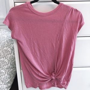 🌸🌺Athleta Girl Pink Tie Front T-Shirt L/12🌺🌸